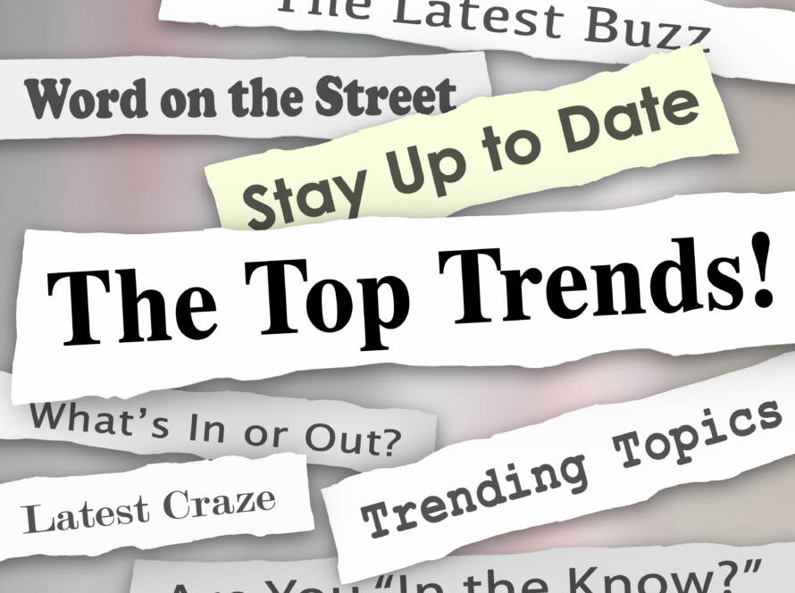 Image of headlines about trends