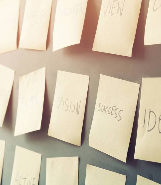 ideation using post-it notes is where projects start